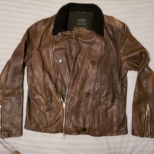 all saints heavy leather jacket  Fits like an xl